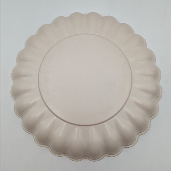 Vtg Blue Easter Bunny Bowl Rabbit Scalloped Plastic Molded Candy Tray Chicks - Picture 5 of 8